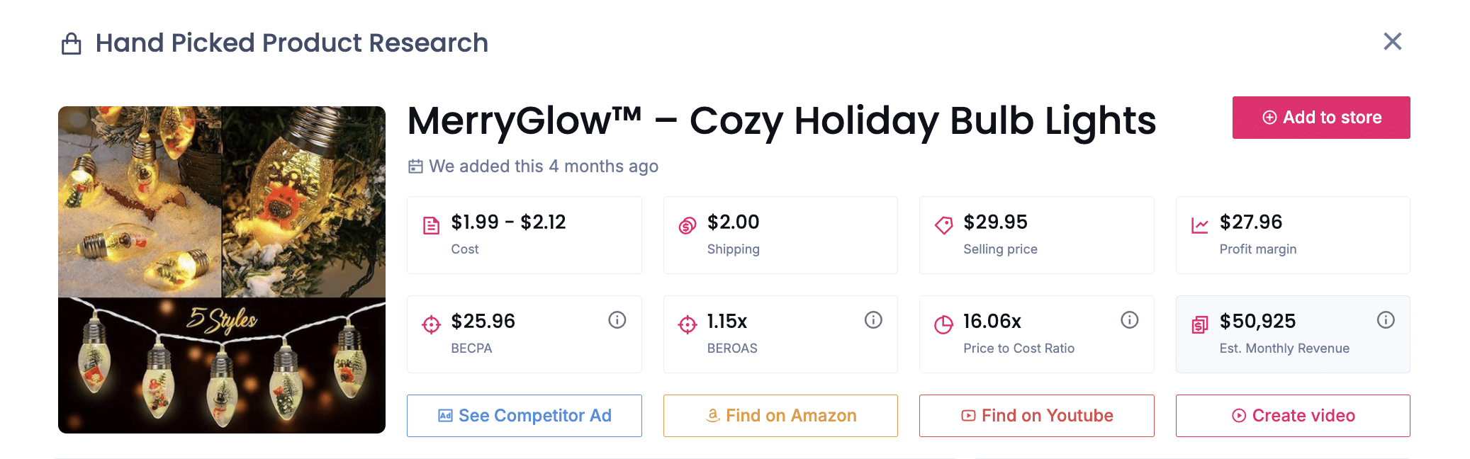 Merry Glow – The Festive Favorite with $27+ Profit Margins